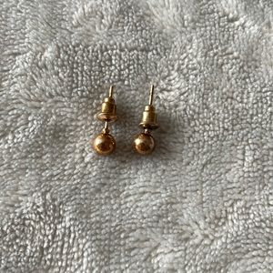 Simple Golden Stud Earrings